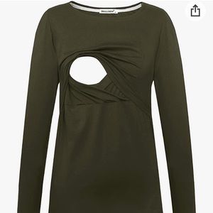 Long sleeved nursing top